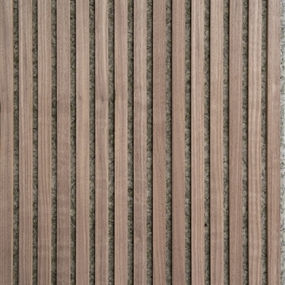 Akustikpaneel Green Option - Walnuss mit beigem MDF 60 x 240 cm unbehandelt