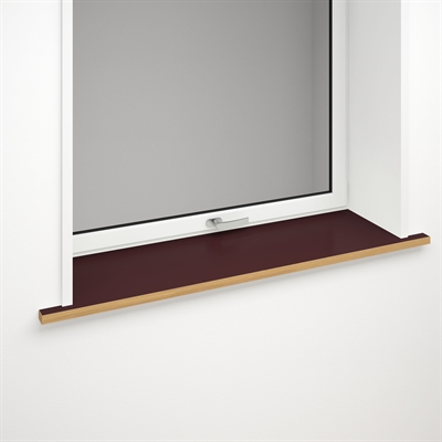 Fensterbank aus burgunderrotem Linoleum mit optionaler Vorderkante | Burgundy 4154