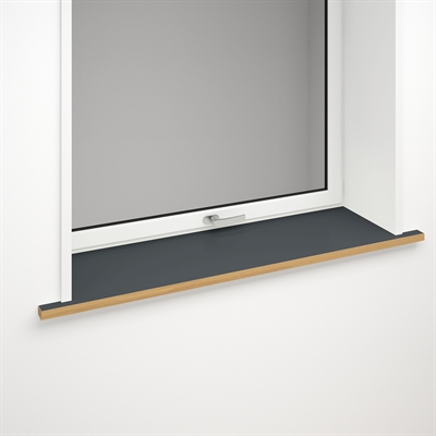 Fensterbank aus dunkelgrauem Linoleum mit optionaler Vorderkante | Pewter 4155