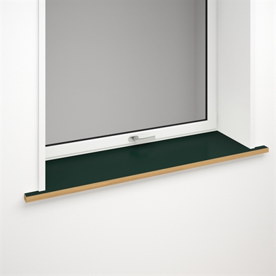 Fensterbank aus dunkelgrünem Linoleum mit optionaler Vorderkante | Conifer 4174