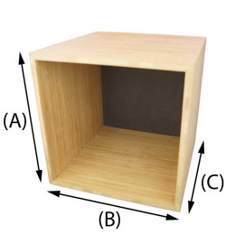 Design-Holzkiste aus hellem Bambus 12mm